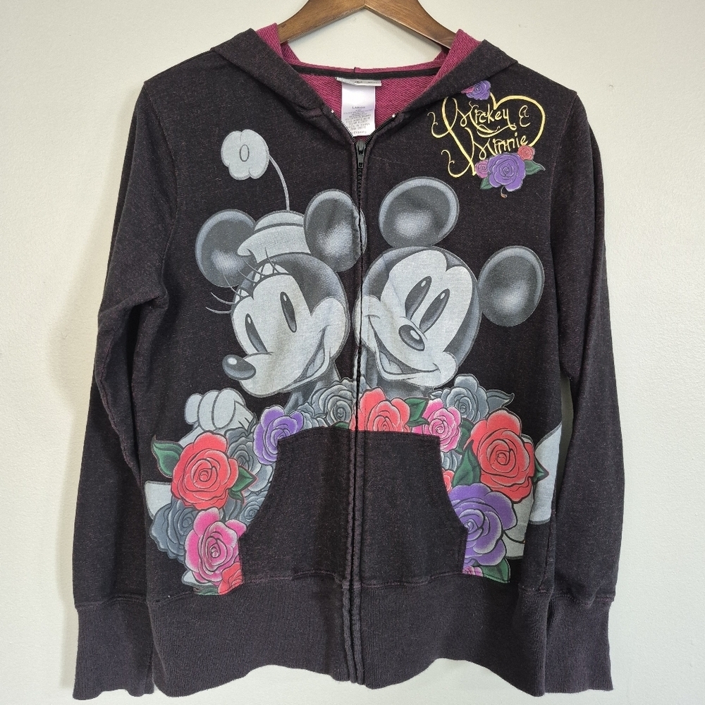 Walt Disney World Disneyland Resorts Love Mickey Minnie Hoodie Sweater Large